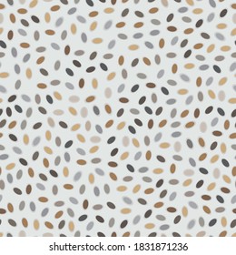 chia seeds pudding seamless pattern. nutrition backdrop. realistic vector illustration of chia seeds. omega-rich organic healthy superfood breakfast.