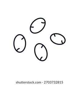 Chia Seeds Vector icon stock illustration