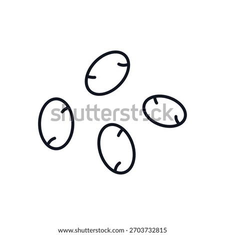 Chia Seeds Vector icon stock illustration