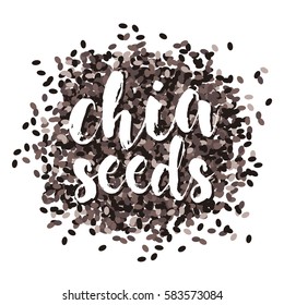 Chia Seeds. Vector Image. Superfood 
