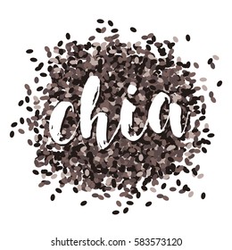 Chia seeds. Vector image. Superfood 
