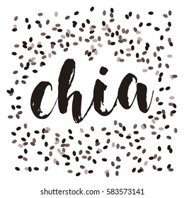 Chia Seeds. Vector Image. Superfood 
