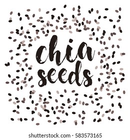 Chia Seeds. Vector Image. Superfood 
