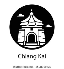 Ícone Chiang Kai em estilo sólido 