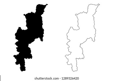 Chiang Mai Province (Kingdom of Thailand, Siam, Provinces of Thailand) map vector illustration, scribble sketch Jiang Hai map