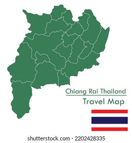 Chiang Rai Province Map green map is one of the provinces of Thailand