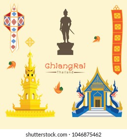 Chiang Rai vector, Northern Thailand svg
