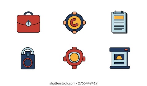 Chianti Line art vector set modern abstract concept illustration