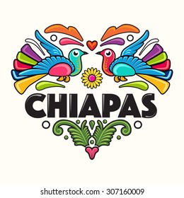 Chiapas Amate Heart Print - Illustration