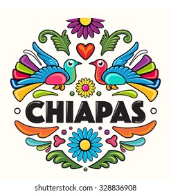 Chiapas Amate Heart Print - Illustration