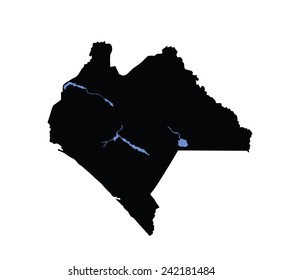Chiapas Mexico province map state vector silhouette illustration isolated on white background. High detailed silhouette illustration.