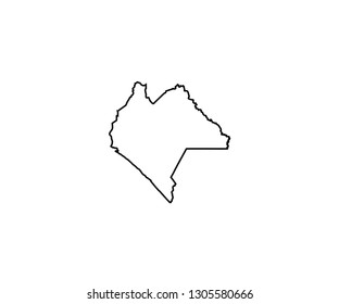 Chiapas outline map Mexico state