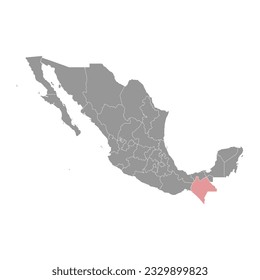 Chiapas state map, administrative division of the country of Mexico. Vector illustration.