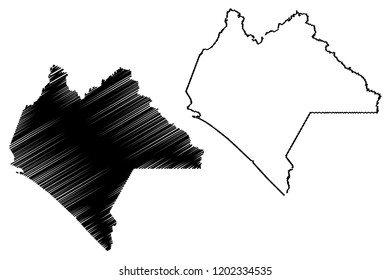 Chiapas (United Mexican States, Mexico, federal republic) map vector illustration, scribble sketch Free and Sovereign State of Chiapas map