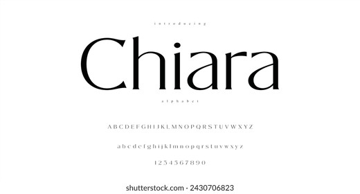 Chiara: Moderne Elegante Serif Alphabet Schriftart für Mode Marke