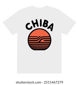 chiba city t shirt fashion sticker vector illustration template design