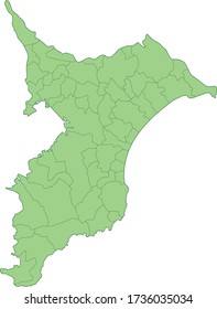 Chiba map (color can be changed)