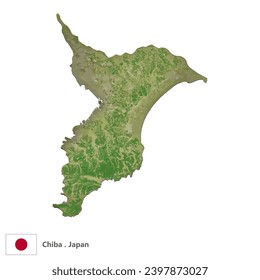 Chiba,Prefecture of Japan Topographic Map (EPS)