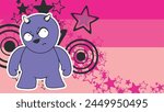 chibbi character cartoon background in vector format