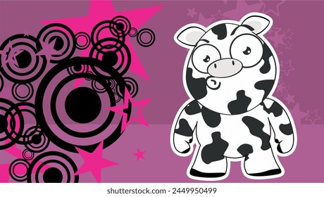 chibbi character cartoon background in vector format