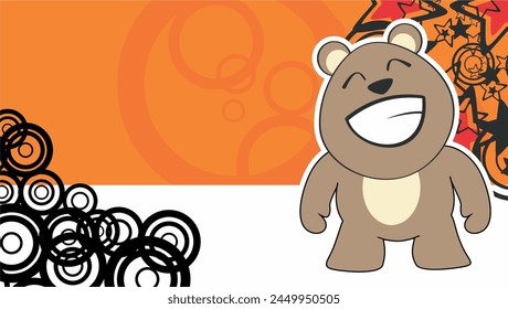 chibbi character cartoon background in vector format