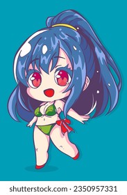 Chibi Anime Art Vector. Easy to use and Perfect for Streetwear Design, Merch, Fashion, Apparel, Stickers, and T-Shirt Prints.