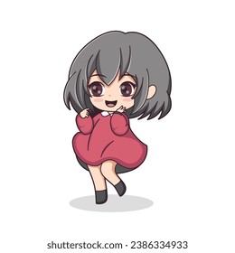 Chibi Anime Character Design Illustration