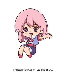 Chibi Anime Character Design Illustration