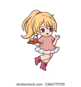 Chibi Anime Character Design Illustration