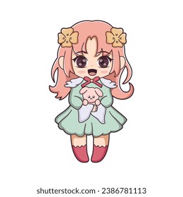 Chibi Anime Character Design Illustration