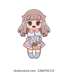 Chibi Anime Character Design Illustration