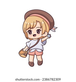 Chibi Anime Character Design Illustration