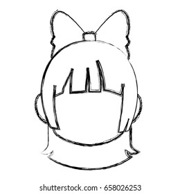 chibi anime girl avatar contour default