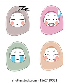 chibi avatar of muslim woman