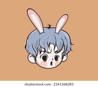 chibi character cute, funny, kpop lovers vector