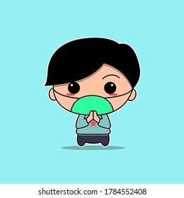 Chibi Character Staysafe Covid19 Cute design