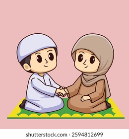 Chibi characters welcome the holy month of Ramadan