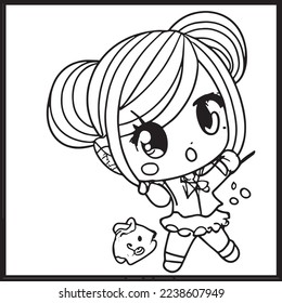 Chibi Coloring Pages For Kids