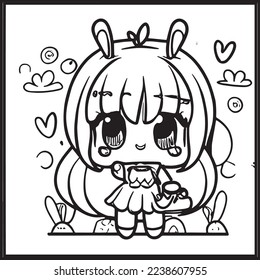 Chibi Coloring Pages For Kids