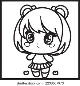 Chibi Coloring Pages For Kids