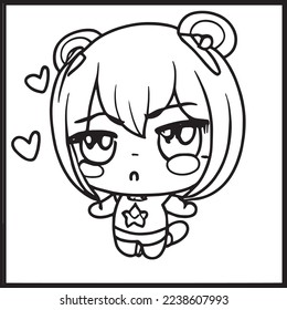 Chibi Coloring Pages For Kids