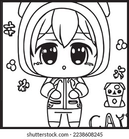 Chibi Coloring Pages For Kids