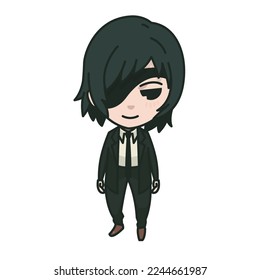 Chibi Cute Cartoon Cool Fun Funny Himeno Chainsaw Man Fan Art Vector EPS PNG Transparent No Background