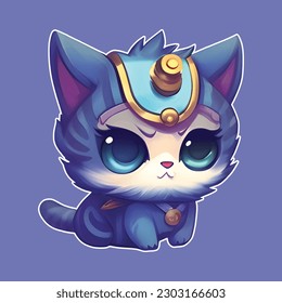 Chibi Cute Cat Character Sticker