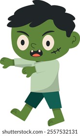Chibi cute halloween character illustration