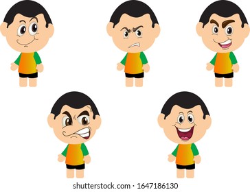 chibi face expression, vector based, EPS10 file type