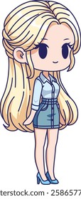 Chibi Girl With Blonde Hair