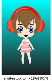 Chibi Girl Vector image