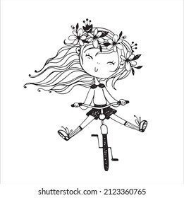 Chibi Girls Coloring page for kids