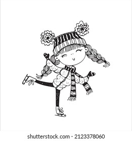 Chibi Girls Coloring Page for kids